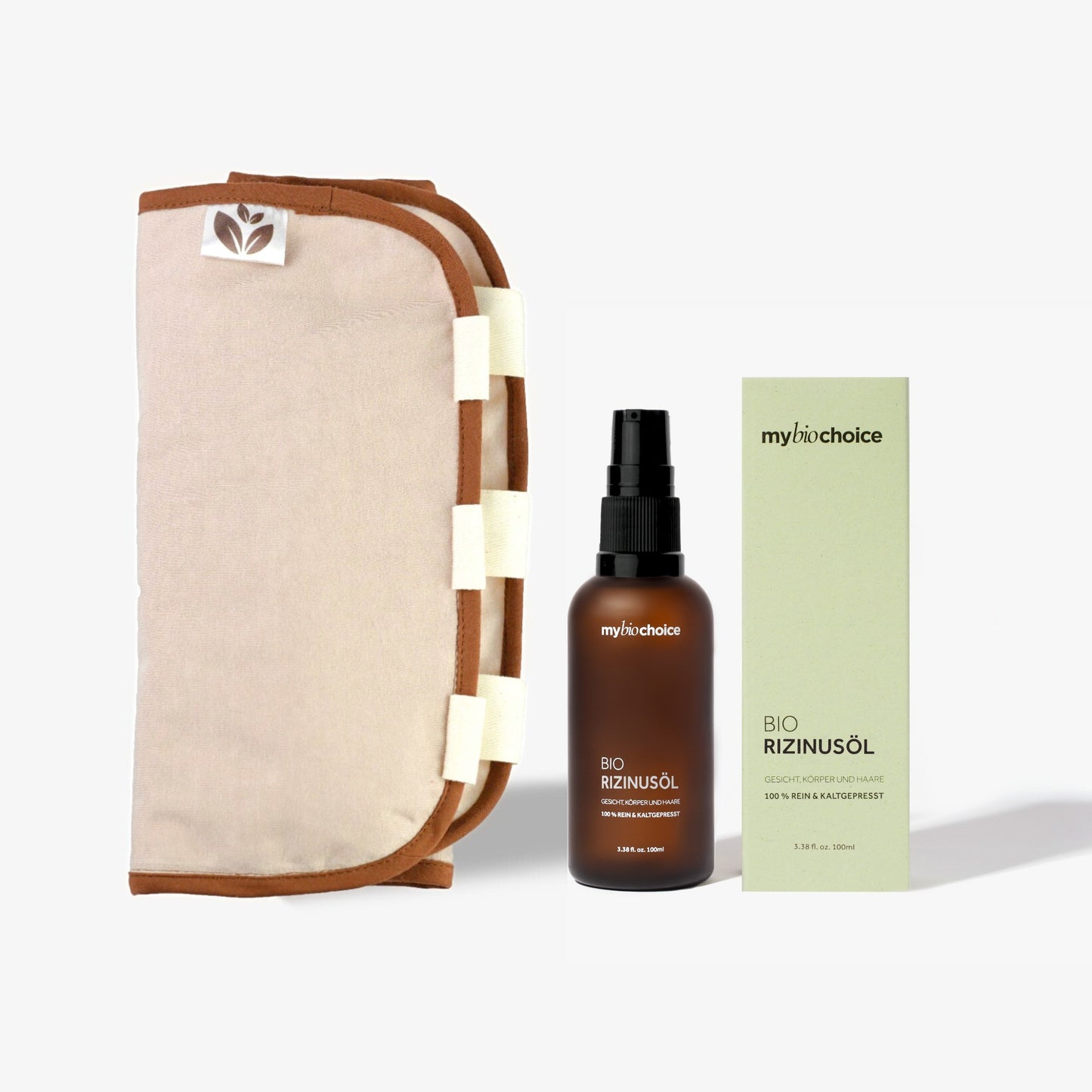 Castor Oil Pack Set – Rizinusöl Wickel und Bio Rizinusöl
