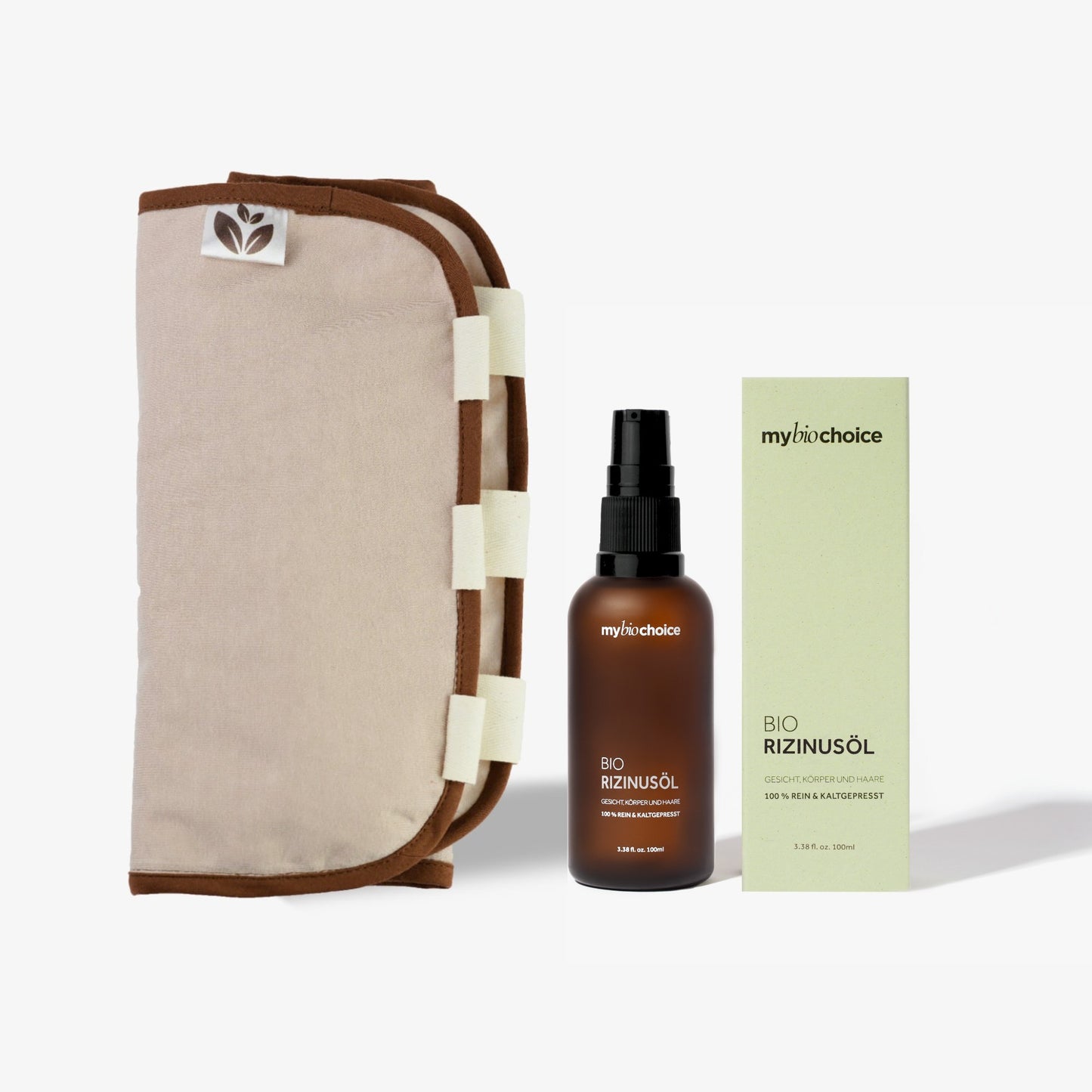 Castor Oil Pack Set – Rizinusöl Wickel und Bio Rizinusöl