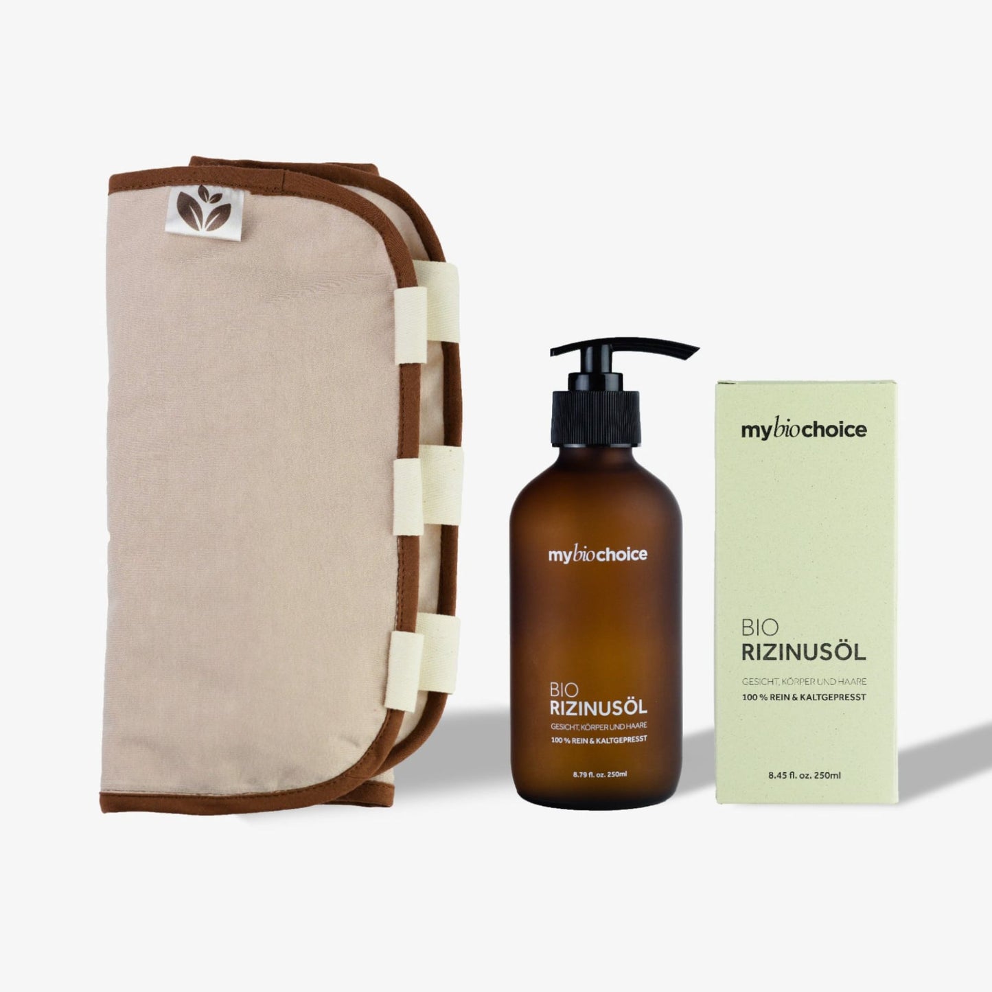 Castor Oil Pack Set – Rizinusöl Wickel und Bio Rizinusöl