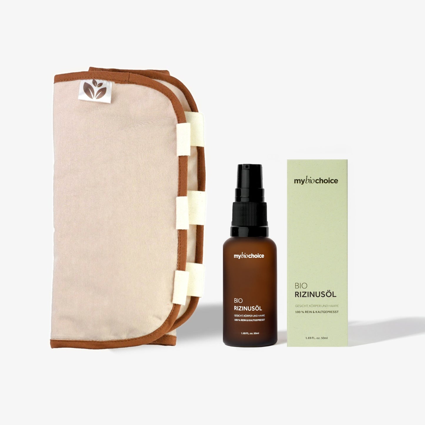Castor Oil Pack Set – Rizinusöl Wickel und Bio Rizinusöl