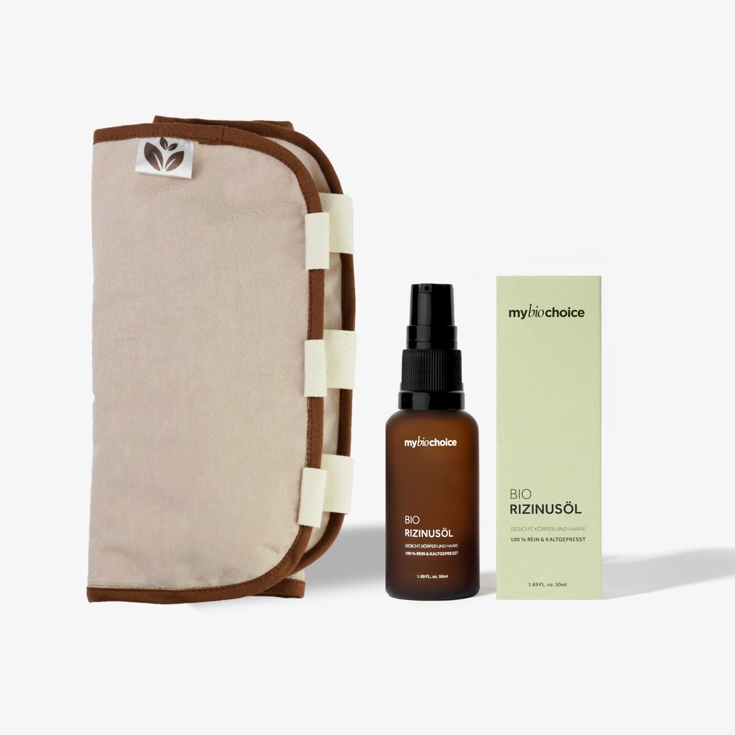 Castor Oil Pack Set – Rizinusöl Wickel und Bio Rizinusöl