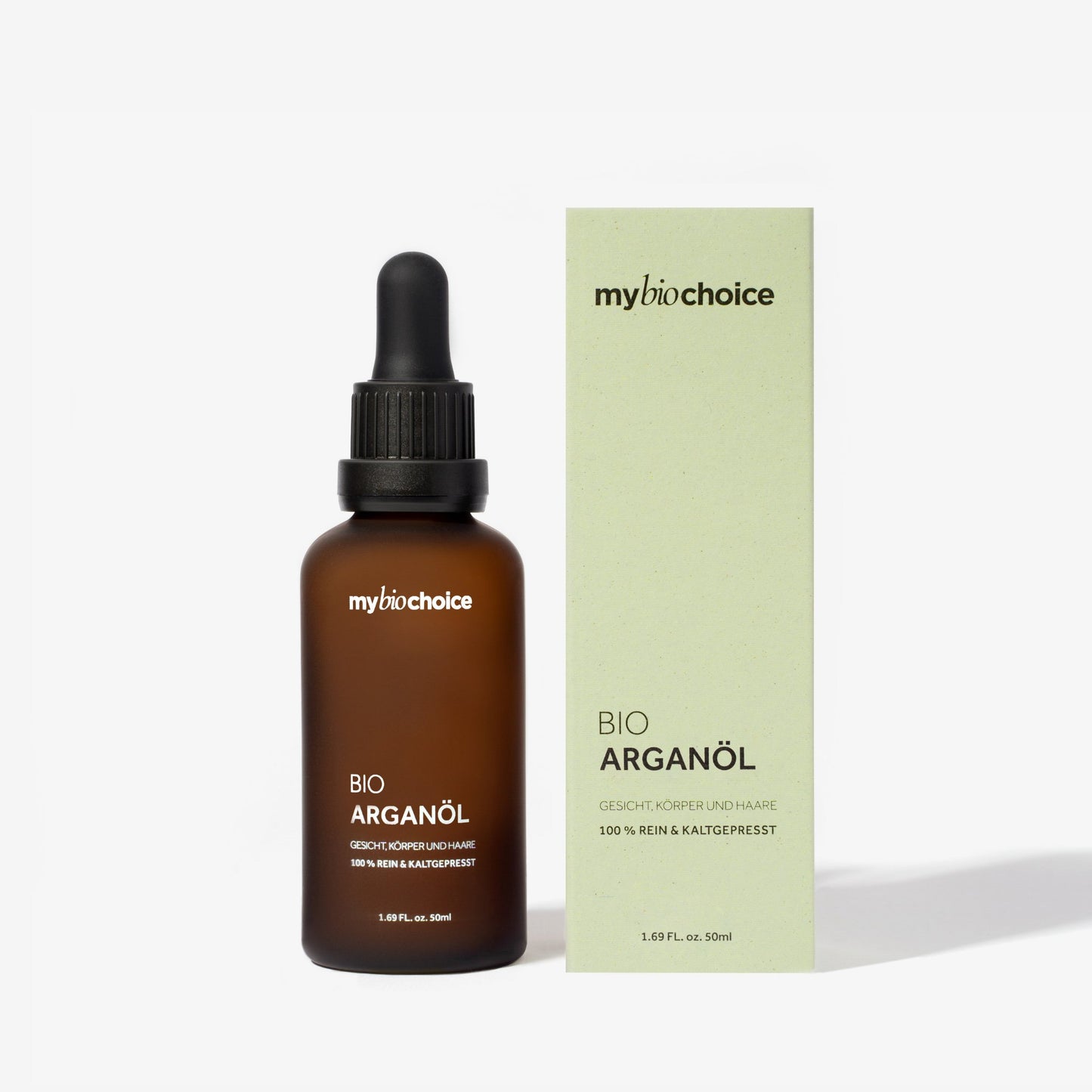 Mybiochoice Bio Arganöl, 50 ml, für Haut, Körper und Haare mit Pipette. 100 % rein und kaltgepresst.