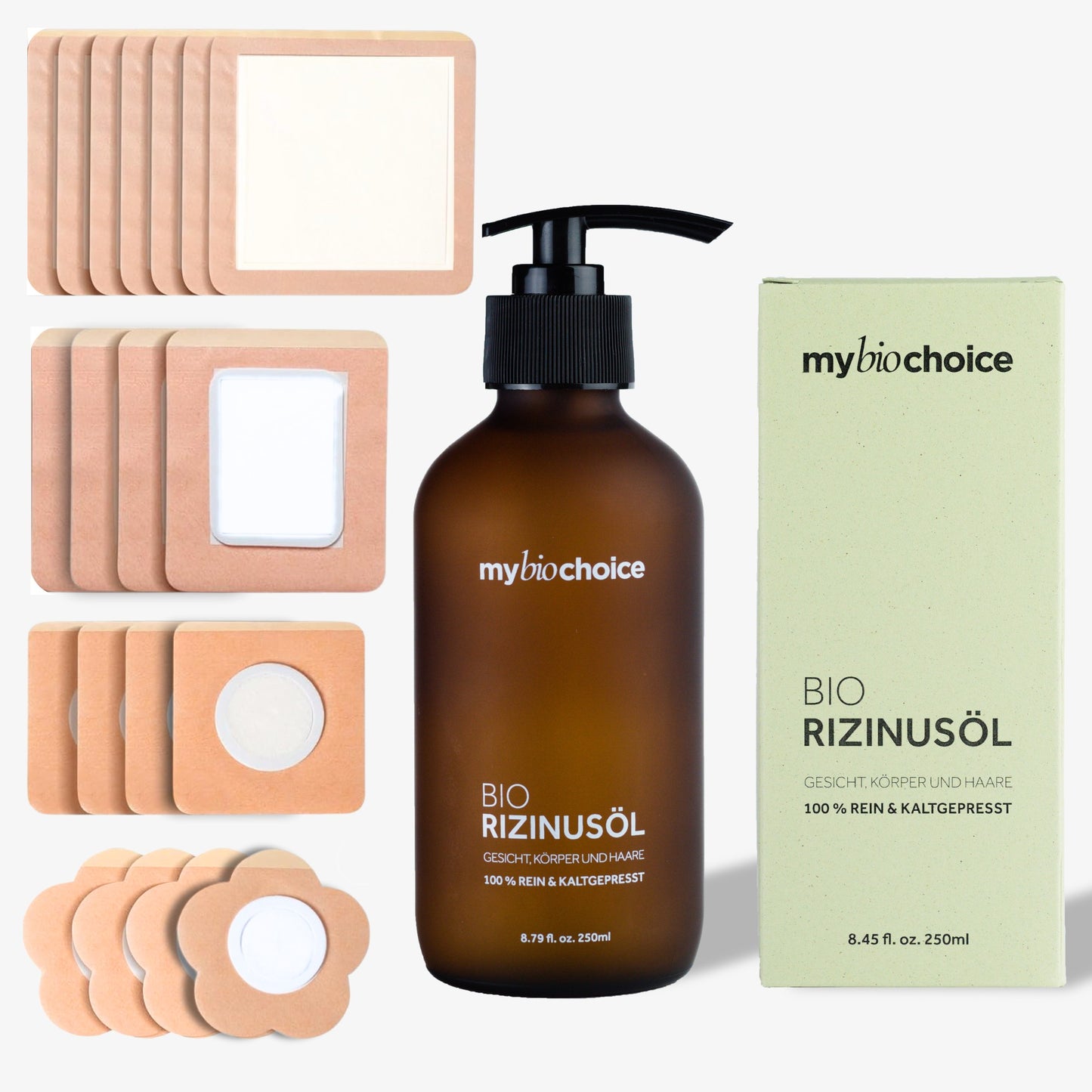 Rizinusöl Bauchnabel Pflaster Set